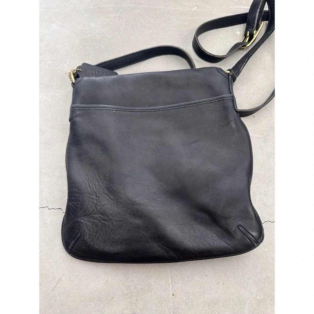 Vintage Coach Legacy, Slim Black Leather Shoulder‎ Bag, Crossbody Purse